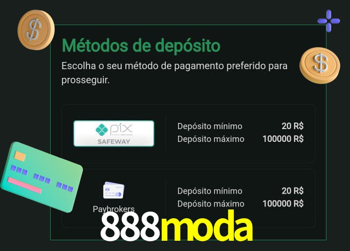 O cassino 888moda oferece uma grande variedade de métodos de pagamento